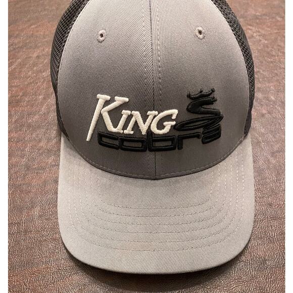 Cobra King 110 One Size Grey Mesh Wicking Trucker Snapback Hat Streetwear Golf - Picture 1 of 5